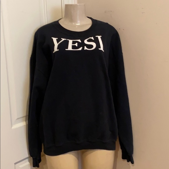 Black YES Groowe Sweatshirt size large - Picture 1 of 4